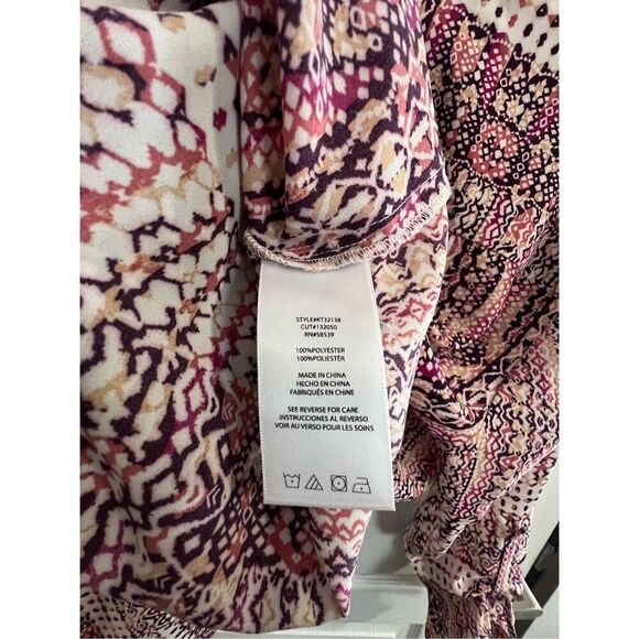 KUT From The Kloth Geometric Patterned Long Sleeve Button Up Blouse - Picture 6 of 6